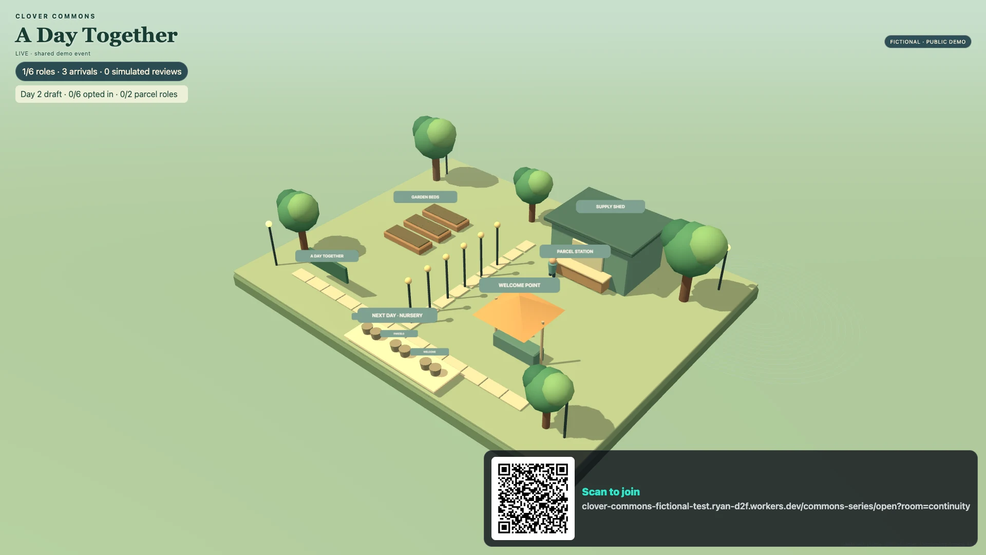 Clover Commons — wall screen