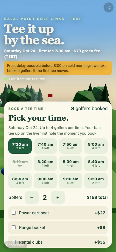 Salal Point Golf Links — phone screen