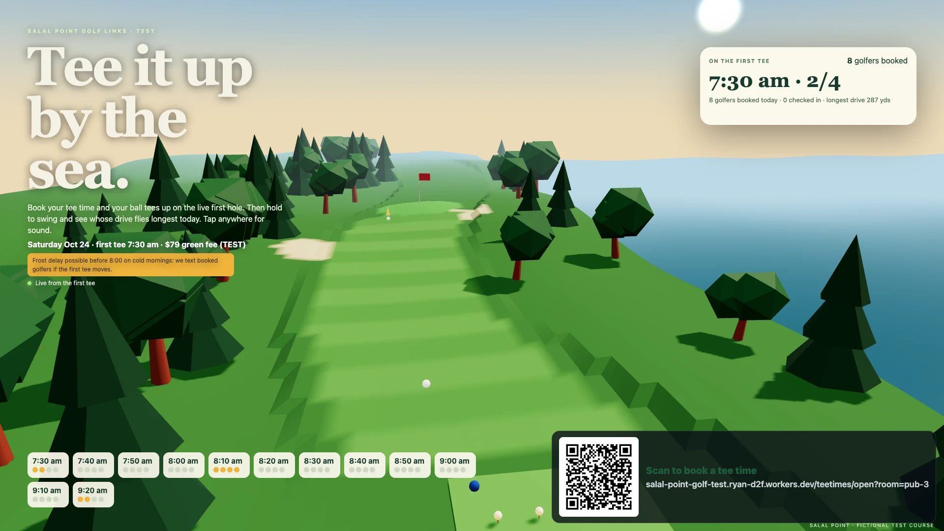 Salal Point Golf Links — wall screen
